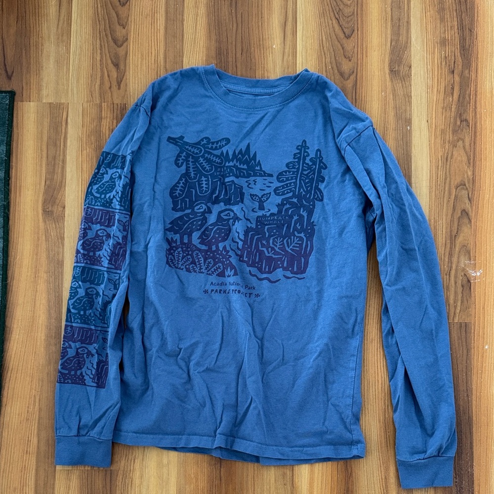 Parks project Acadia block print puffin long sleeve small